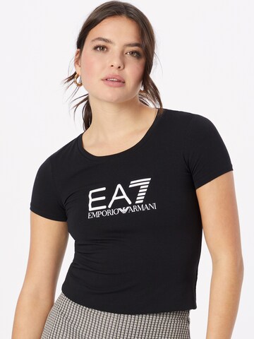 Tricou de la EA7 Emporio Armani pe negru: față