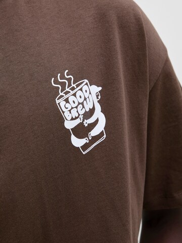 JACK & JONES Shirt 'JORCoffee' in Brown