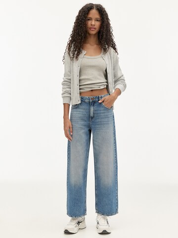 Pull&Bear Szeroka nogawka Jeansy w kolorze niebieski