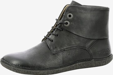 Kickers Lace-Up Ankle Boots in Black: front