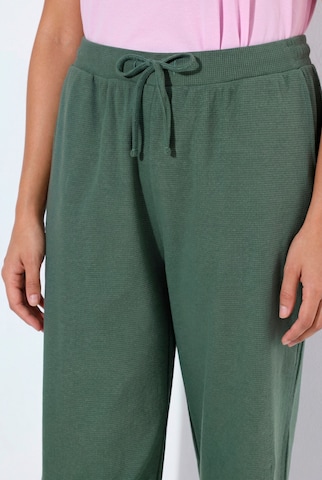 Ulla Popken Wide Leg Hose in Grün