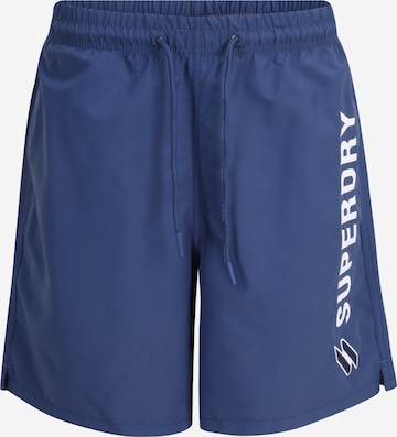 Superdry Board Shorts in Blue: front