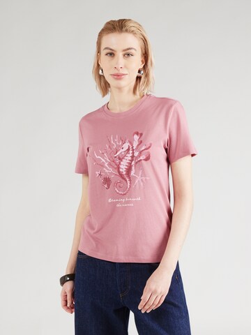 T-shirt 'ONLKITA' ONLY en rose : devant