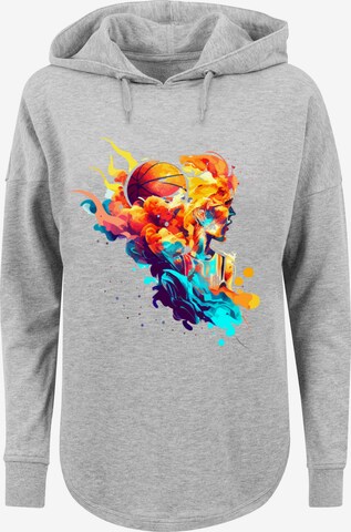F4NT4STIC Sweatshirt 'Basketball Collection' in Grijs: voorkant