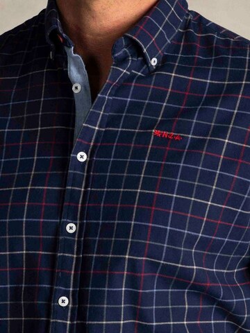 NZA New Zealand Auckland Regular fit Overhemd 'Bruce Waihi' in Blauw