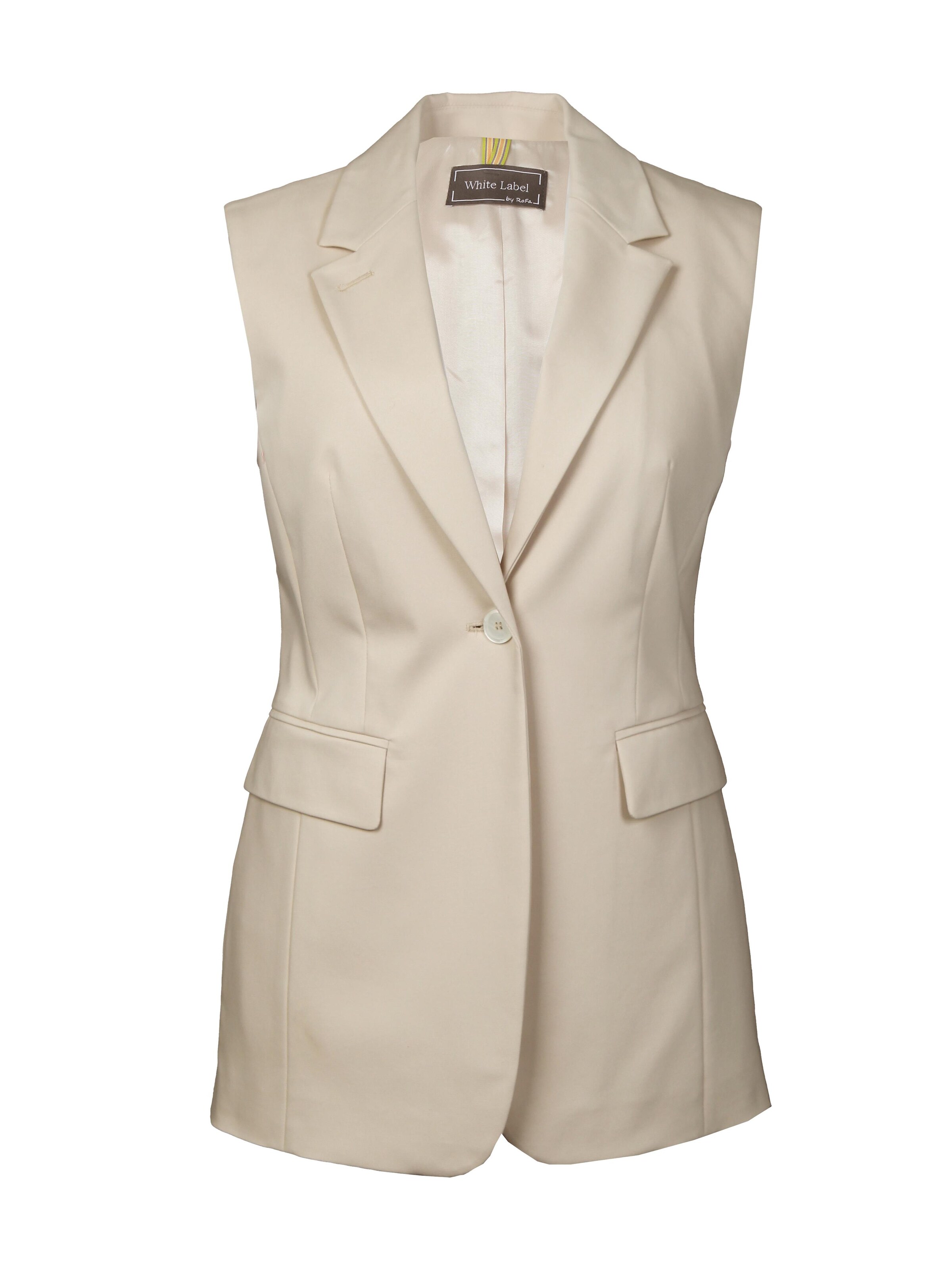 White Label by RoFa Suit Vest 'Weste' in Beige: front