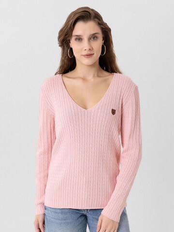 Pullover 'Paulina' di Jacey Quinn in rosa: frontale