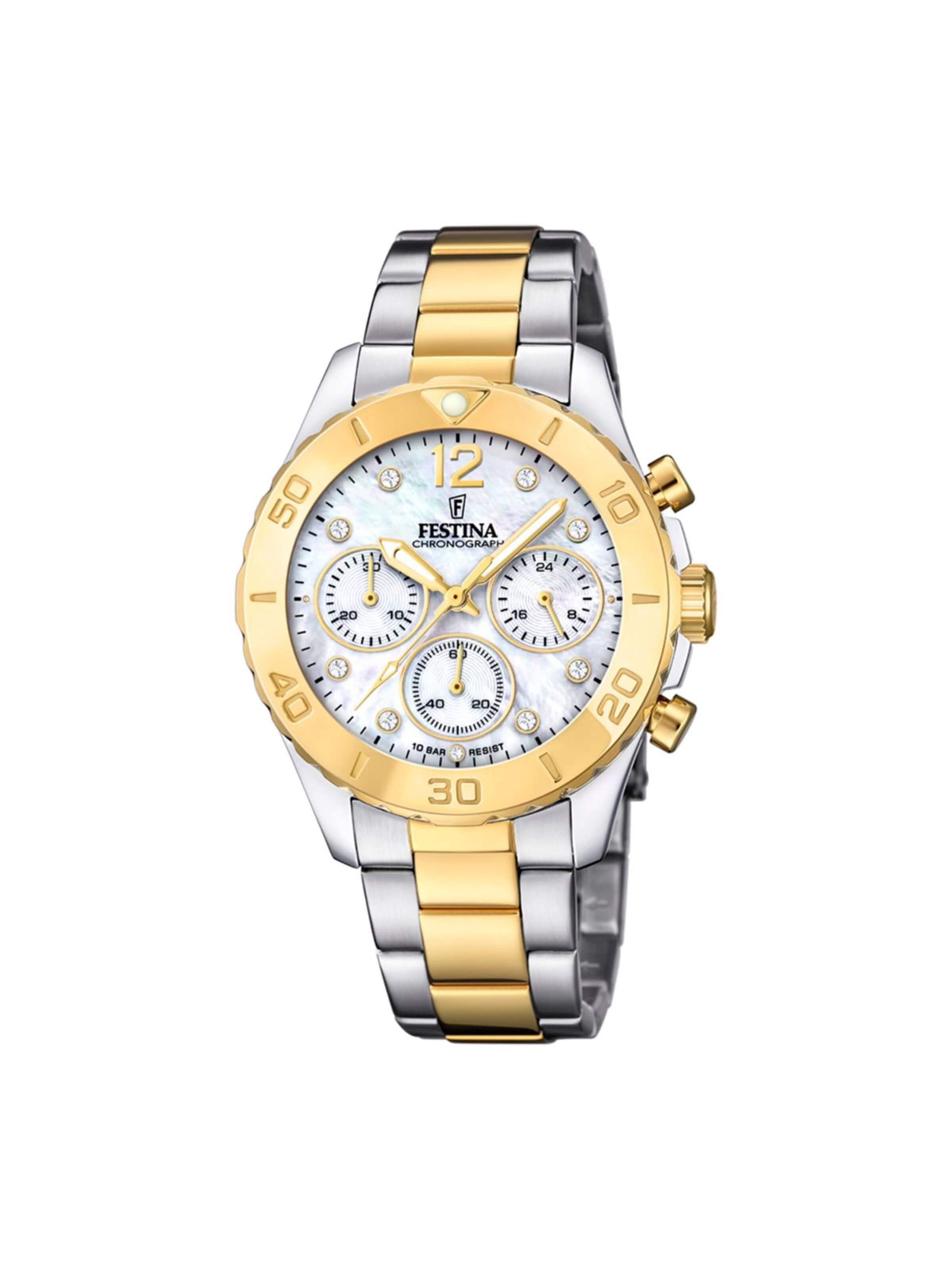 Montre à affichage analogique FESTINA en blanc : devant