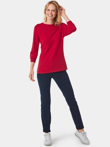 Goldner Pullover in Rot