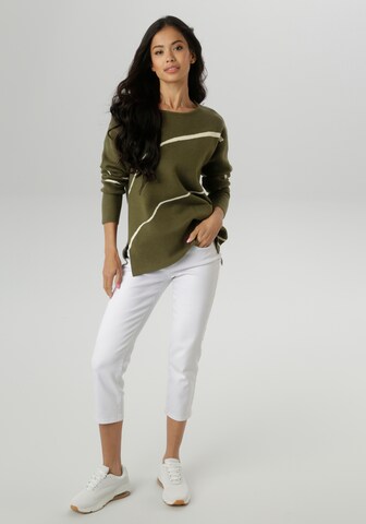 Aniston SELECTED Sweater in Green