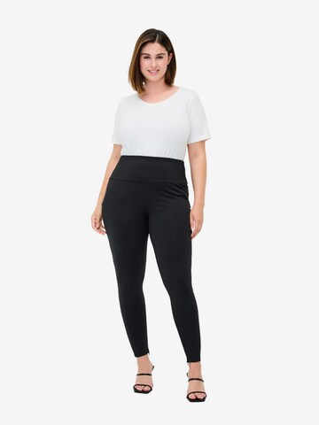 Zizzi Skinny Leggings 'Xrise' in Schwarz