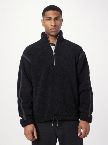 ADIDAS ORIGINALS Sweatshirt 'Premium Essentials Half Zip' in Black: front