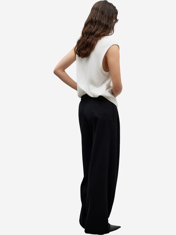 Wide Leg Pantalon à pince Adolfo Dominguez en noir