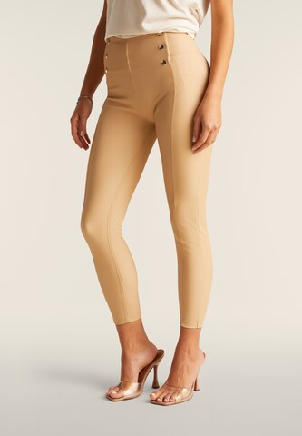 Freddy Skinny Leggings in Beige: front
