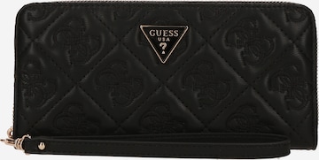 Portofel 'ADELASIA SLG LARGE ZIP AROUND' de la GUESS pe negru: față
