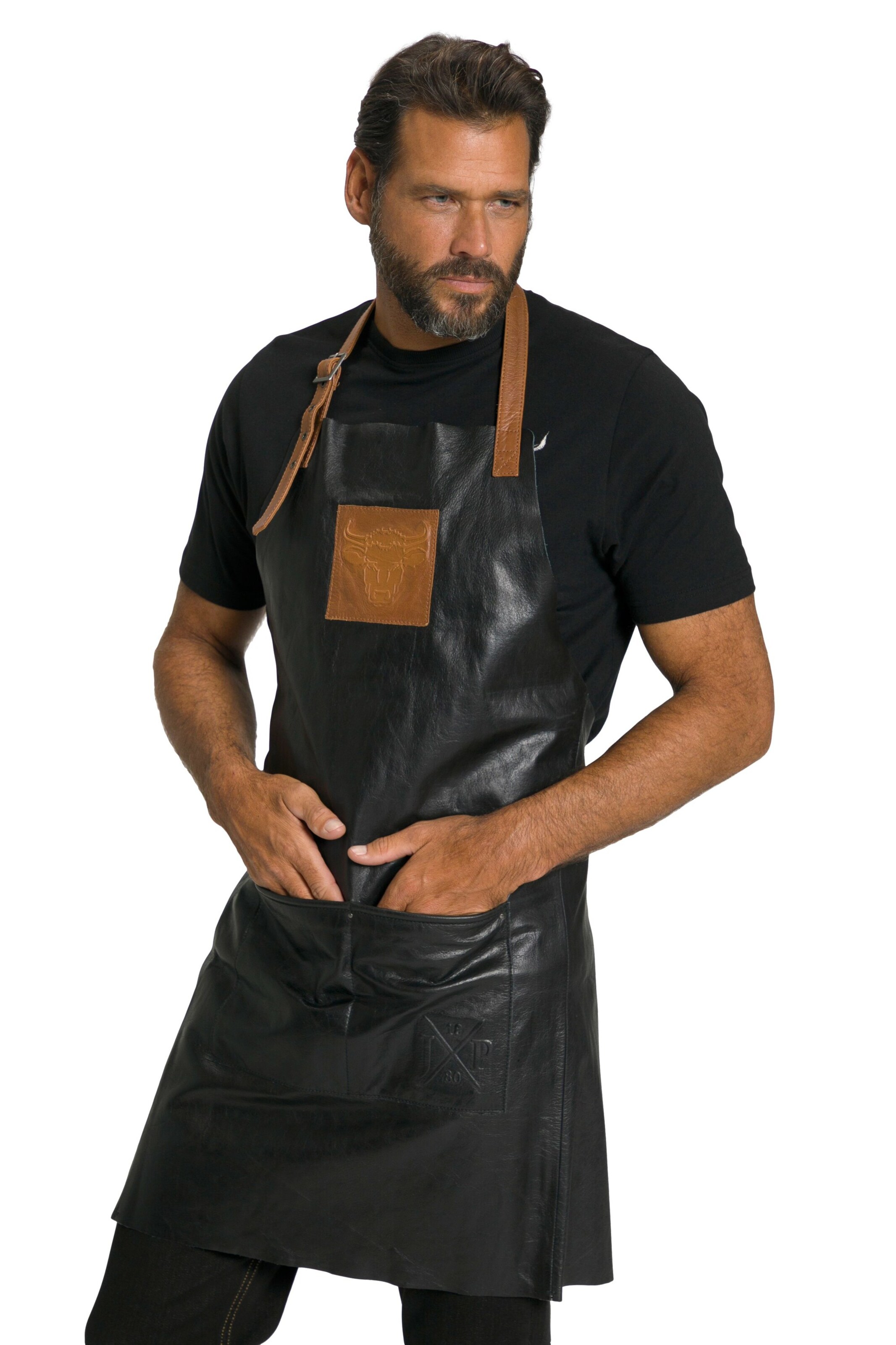 JP1880 Schort in Zwart: voorkant