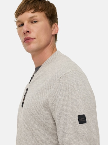 CAMEL ACTIVE Strickjacke mit Bomberkragen in Grau