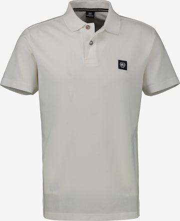 LERROS Poloshirt in weicher Waffelpiquéqualität in Weiß: Vorderseite