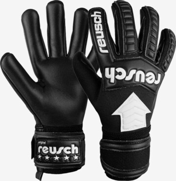 REUSCH Athletic Gloves in Black: front