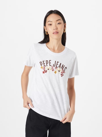 T-shirt 'Rosemery' Pepe Jeans en blanc : devant