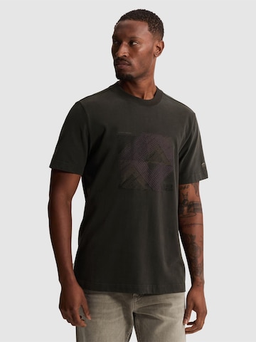 CAST IRON - Camiseta 'T-shirt with mixed-technique chest graphic' en gris: frente