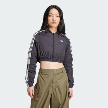 ADIDAS ORIGINALS Φθινοπωρινό και ανοιξιάτικο μπουφάν 'Adicolor Teamgeist' σε μαύρο: μπροστά