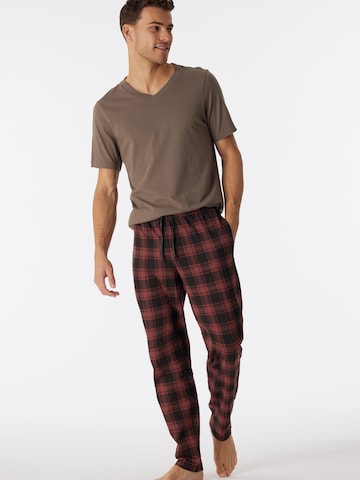 SCHIESSER Pajama Pants ' Mix & Relax ' in Red