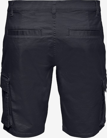 Regular Pantalon cargo 'Cam Stage' Only & Sons en noir