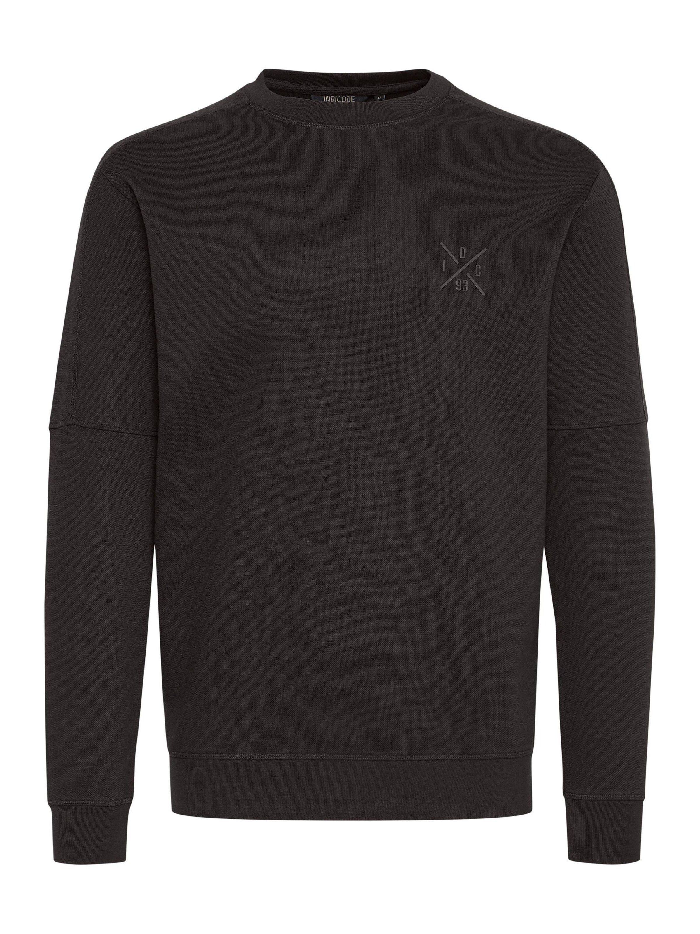 INDICODE JEANS Sweatshirt &#x27;Albix&#x27; in Zwart: voorkant