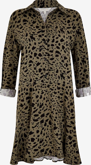 Apricot Blusenkleid in khaki / schwarz, Produktansicht