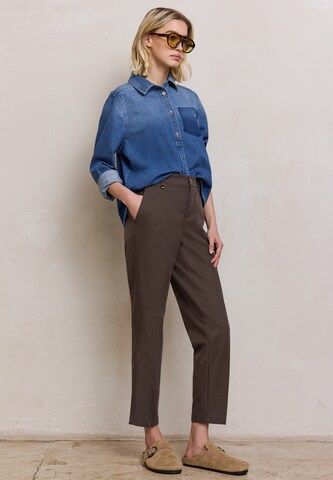 Street One Studio Slim fit Chino Pants in Brown