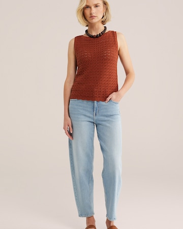WE Fashion Вязаный топ в Оранжевый