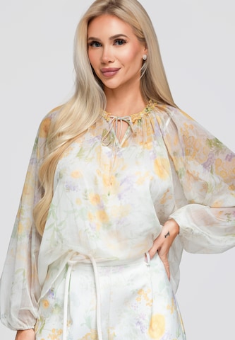 Ombre Blouse ' OW-SH-E0063' in Geel: voorkant