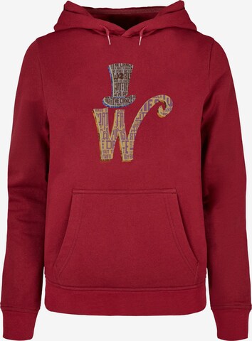 ABSOLUTE CULT Sweatshirt 'Willy Wonka - W' in Red: front