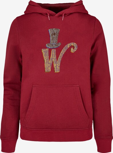 ABSOLUTE CULT Sweatshirt 'Willy Wonka - W' in blau / braun / mauve / burgunder, Produktansicht