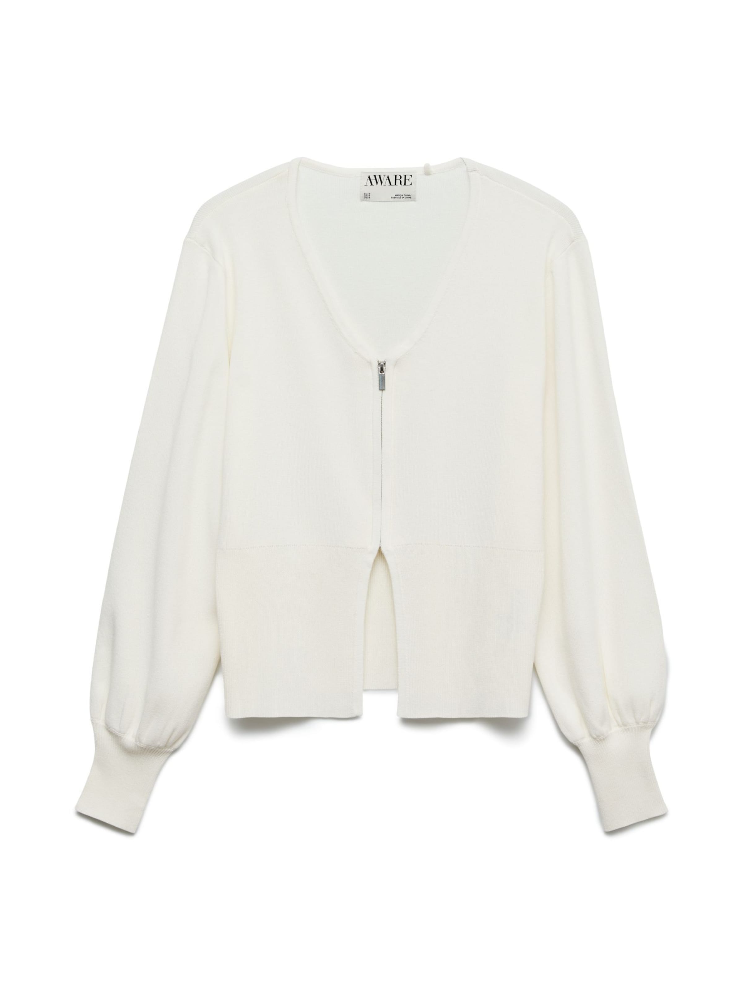 VERO MODA Cardigan 'AWAlice' i hvid: forside