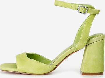 Sandalo di CAFè NOIR in verde: frontale