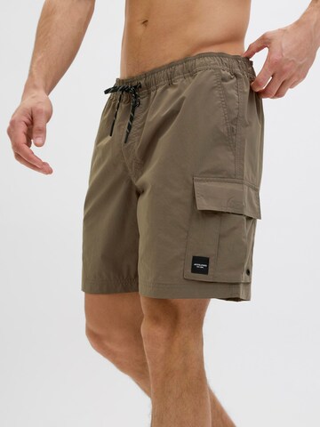 JACK & JONES Badeshorts 'JPSTNaxos' in Braun