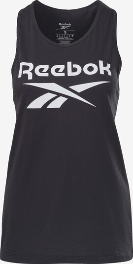 Reebok Sport Športni top | črna / bela barva, Prikaz izdelka