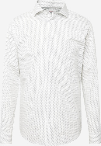 s.Oliver - Slim Fit Camisa em branco: frente