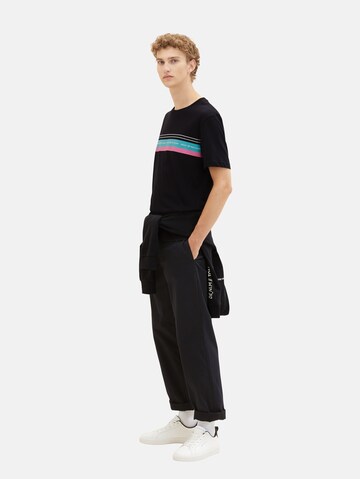 TOM TAILOR DENIM T-Shirt in Schwarz