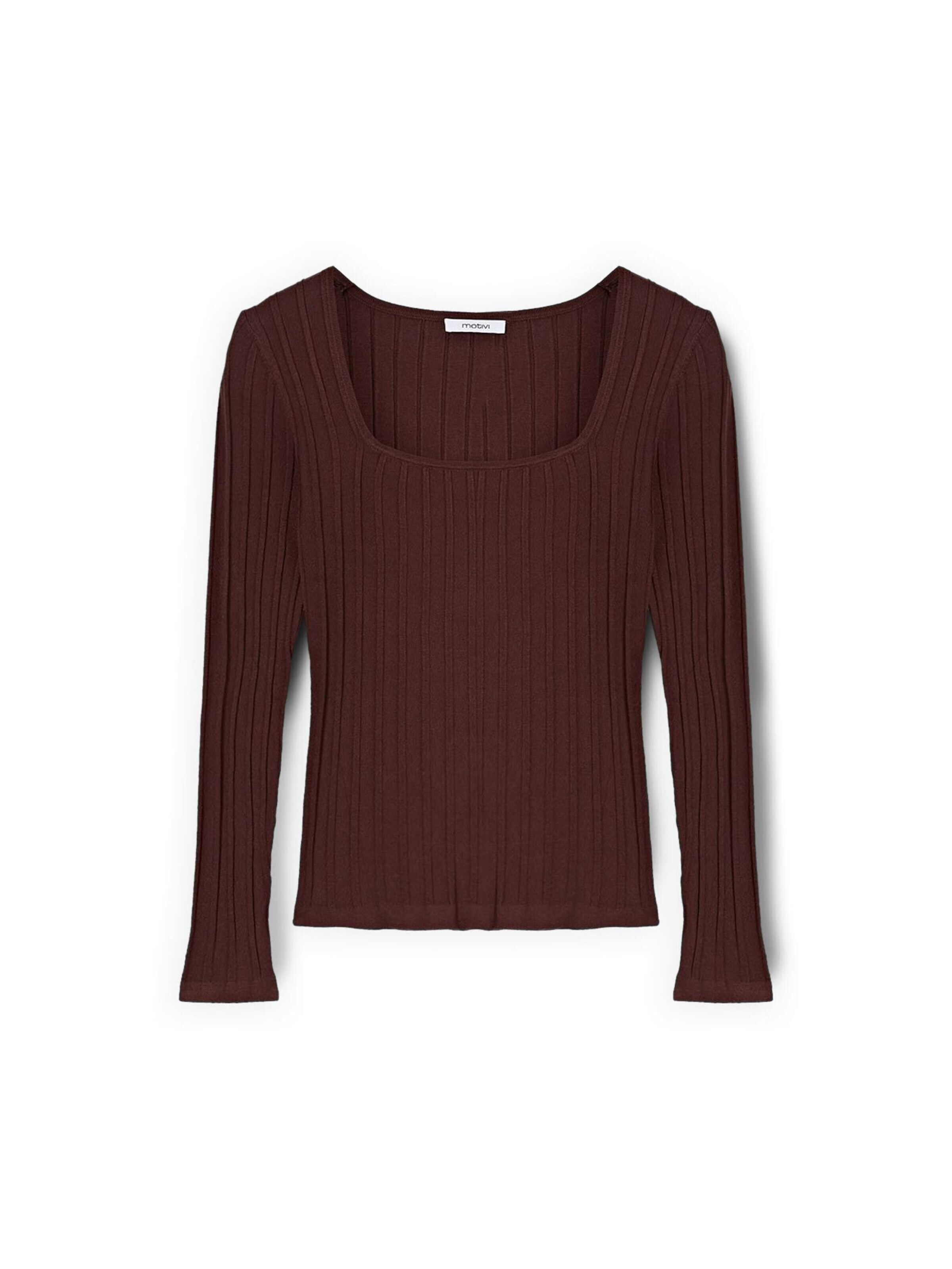 Pull-over MOTIVI en marron : devant