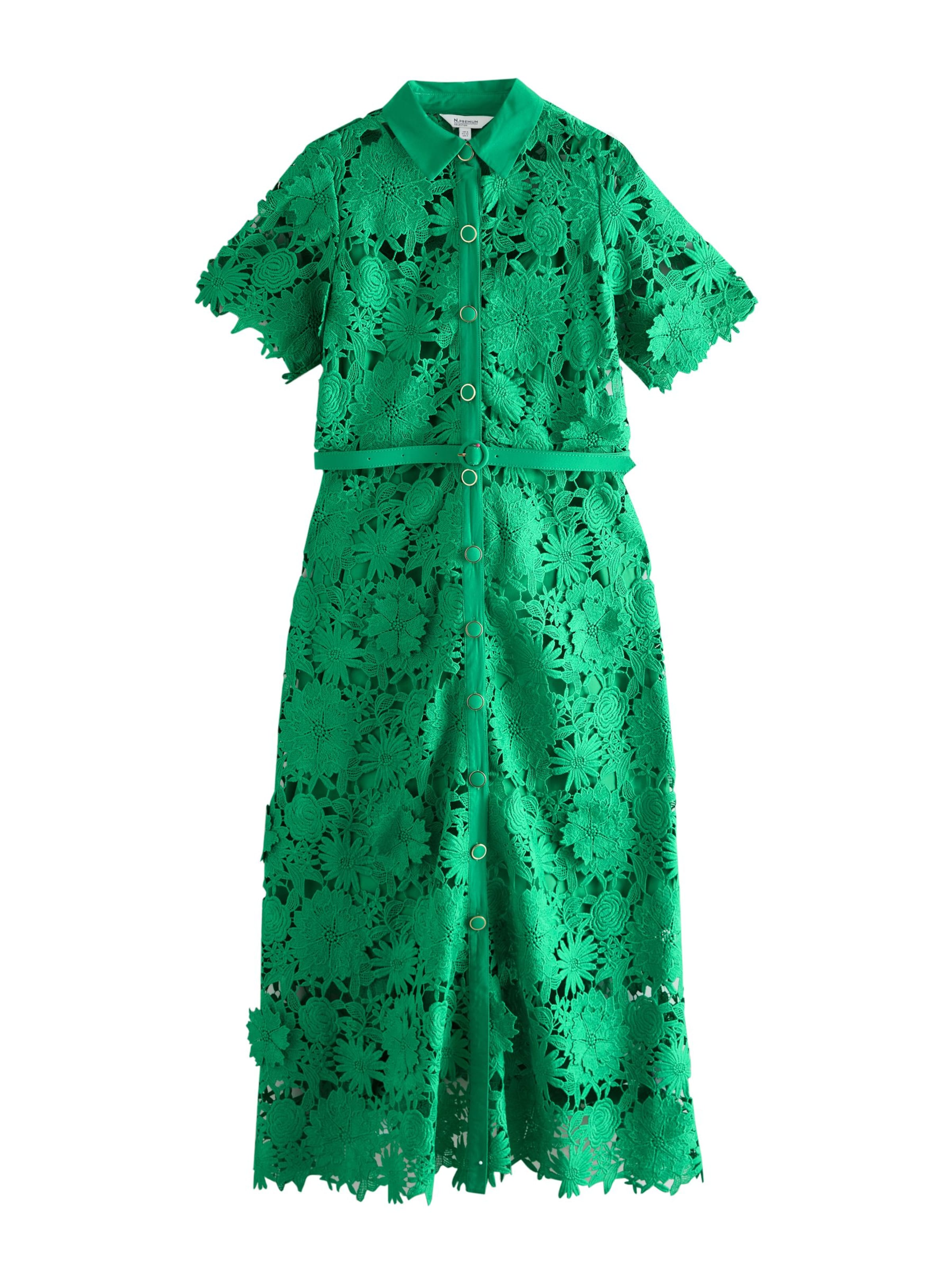 Next Shirt dress in Green: front