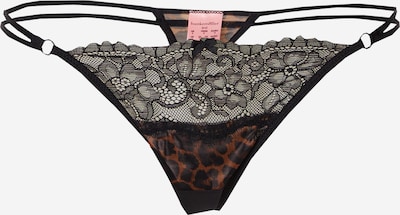 Hunkemöller String 'Bliss' en marron / noir, Vue avec produit