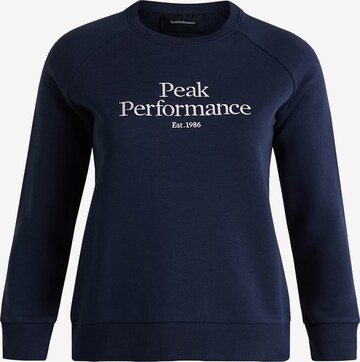 PEAK PERFORMANCE Sweatshirt 'Original Crew' in Blauw: voorkant