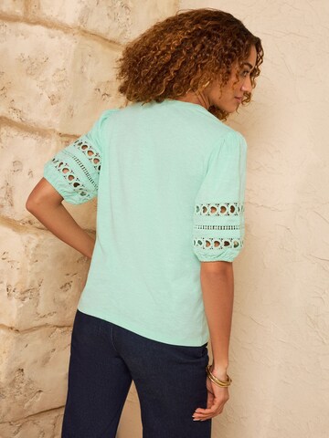 Chemisier love & roses en vert