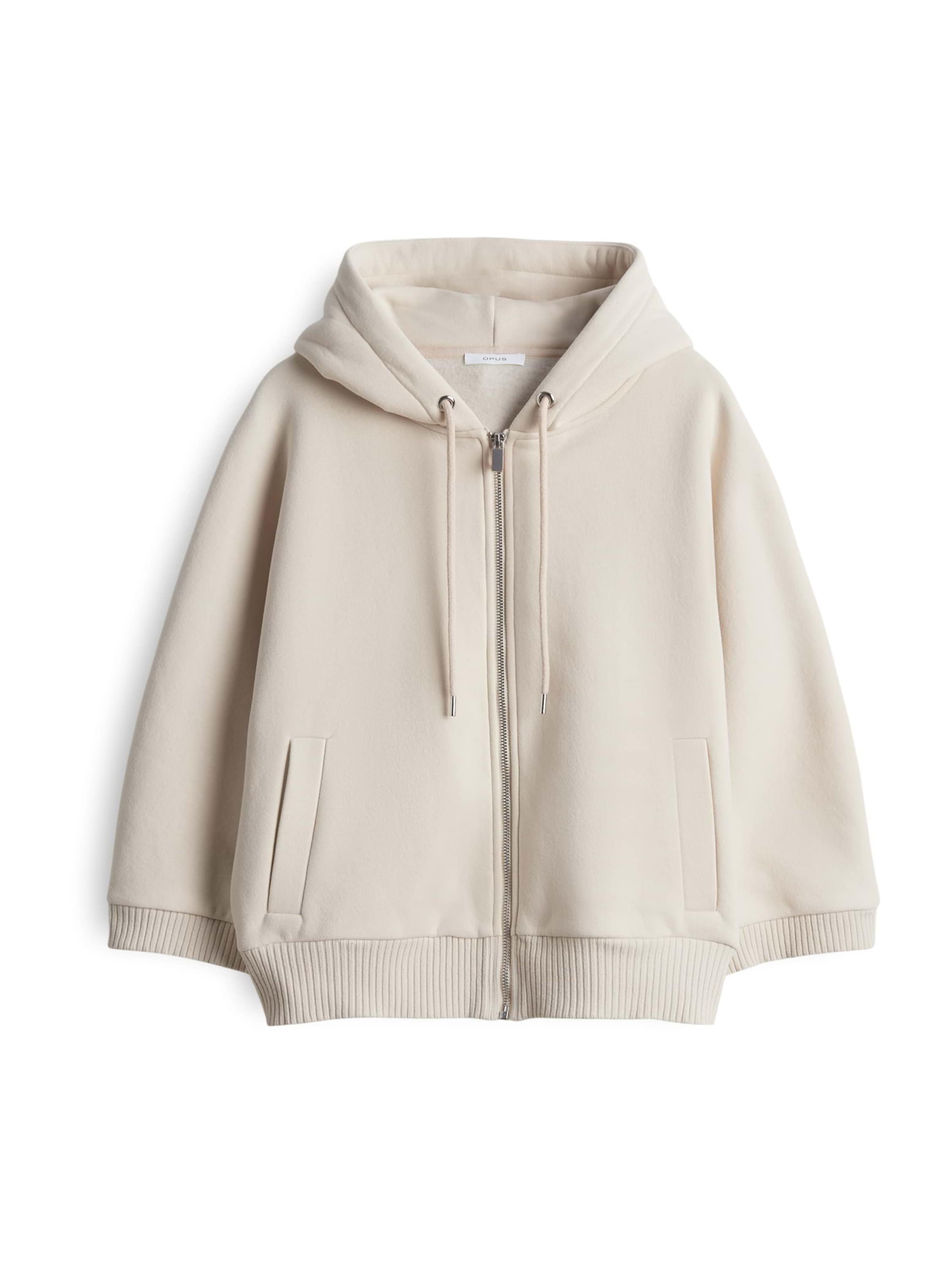 OPUS Zip-Up Hoodie 'Genita' in Beige: front