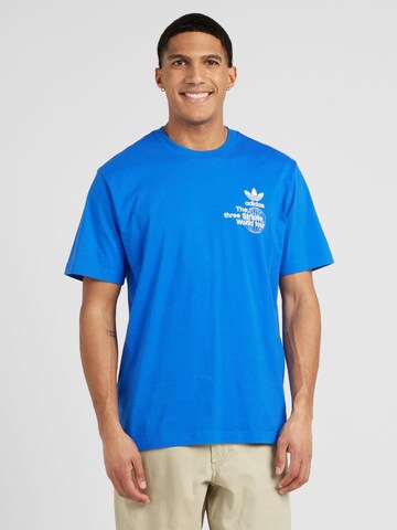 T-Shirt ADIDAS ORIGINALS en bleu : devant