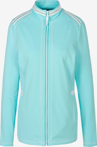 Peter Hahn Athletic Zip-Up Hoodie in Blue: front