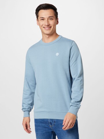 KnowledgeCotton Apparel Sweatshirt  (GOTS) in Blau: predná strana